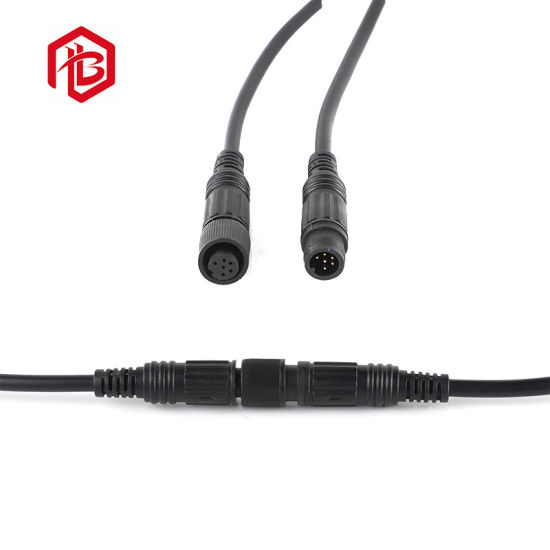 Sort IP67 IP68 Vandtæt Power 2pin 3pin kabel ledningsstik