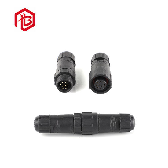 2-8-pin plastikledningsstik samlet M14 IP68 vandtætte elektriske stik