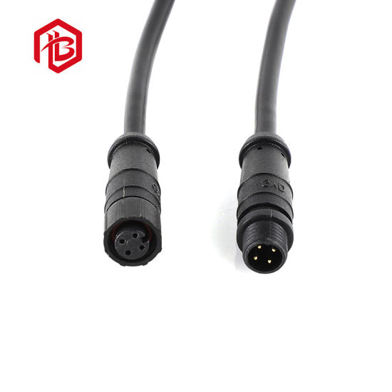 Ledning Elektrisk M8 Nylon LED-belysning IP67 6-pin kabel Vandtæt stik